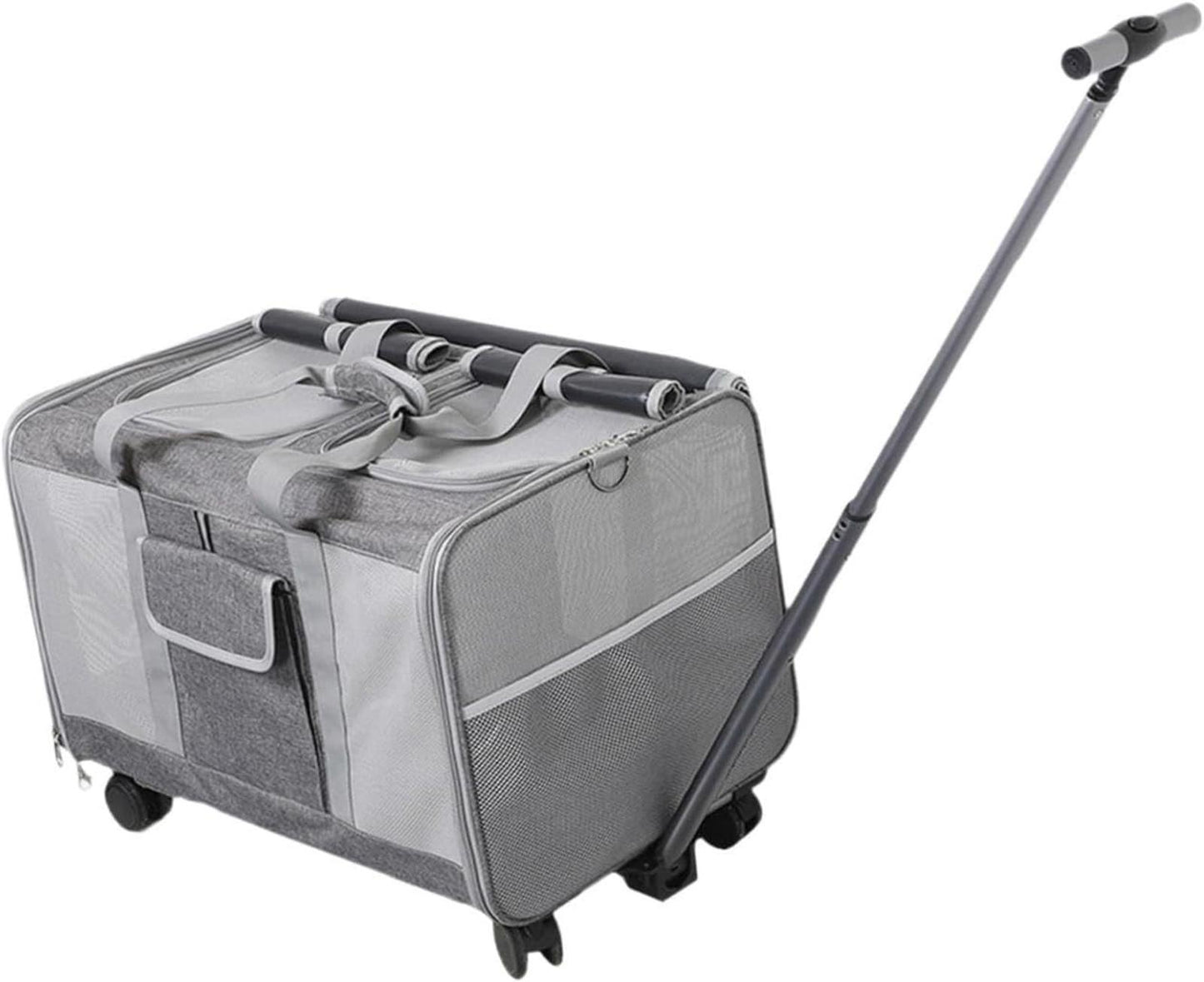 Pet Carrier with Wheels Pet Travel Carrier on Wheels,Breathable,Pet Travel Bag