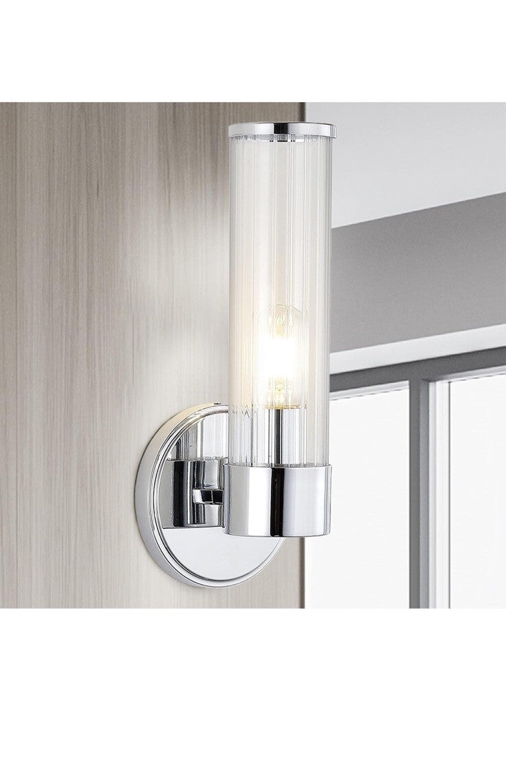 6" Chrome 1-Light Modern Mid-Century LED Vanity Light Sconce for Bathroom..Etc