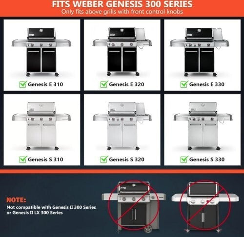 Grill Grates Burner Tubes Flavorizer Bars Heat Deflectors for Weber Genesis 300