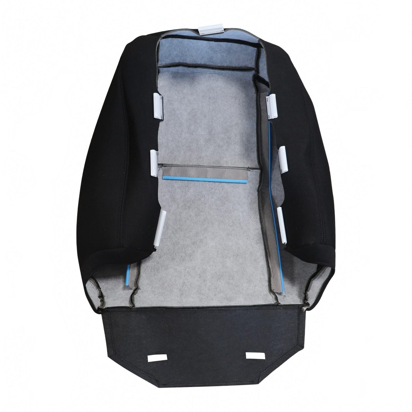 Driver&Passenger Bottom+Top Cloth Seat Cover For 2007-2014 Chevy Silverado Black