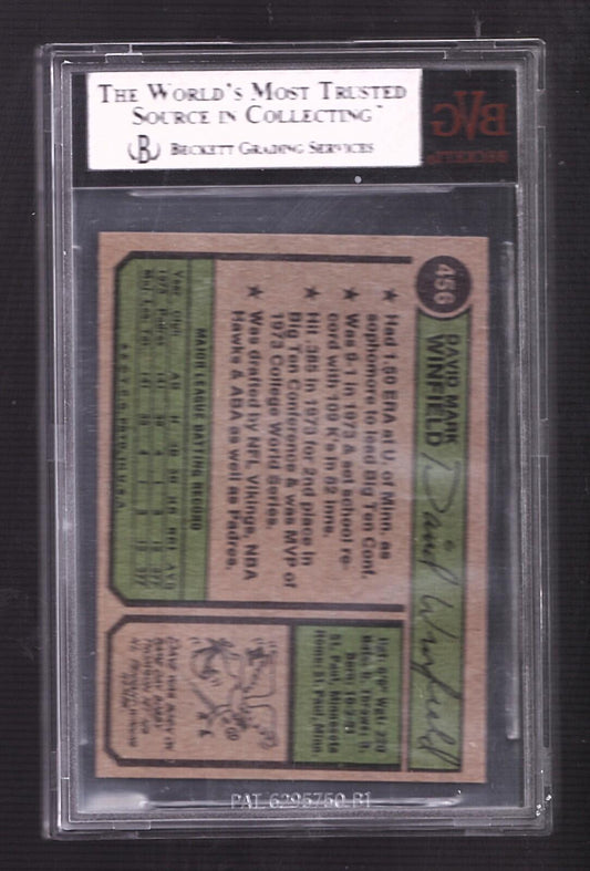 1974 Topps #456 Dave Winfield RC BGS EX-MT+ 6.5 HOF Rookie Card