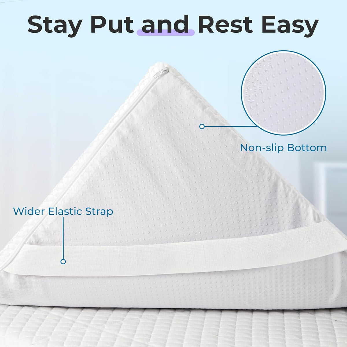 Queen Size 3" Gel Memory Foam Mattress Topper with Cooling Cover
