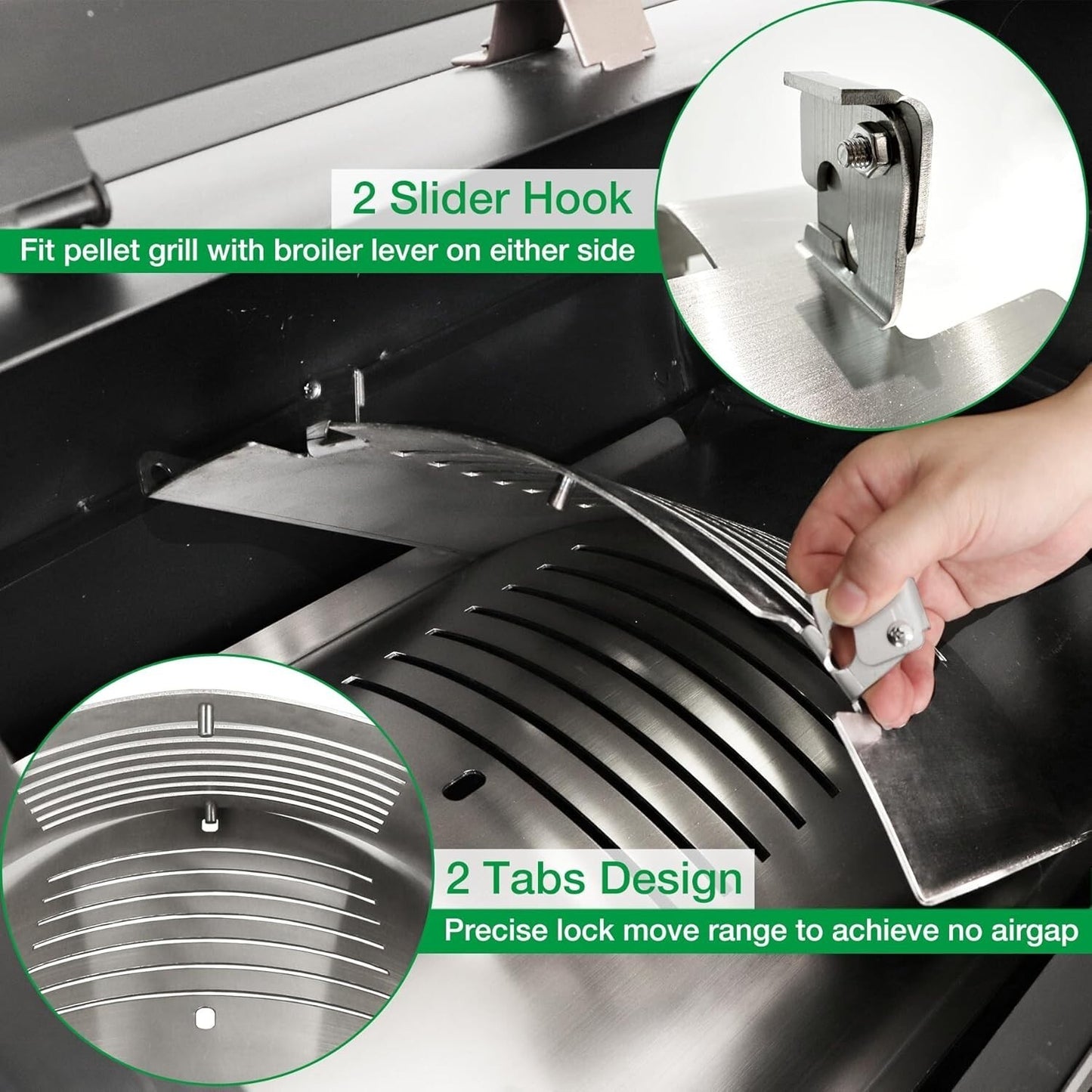 Flame Broiler Kit for 820 850 Series Pellet Grill Parts, Pit Boss PB820D3, PB820