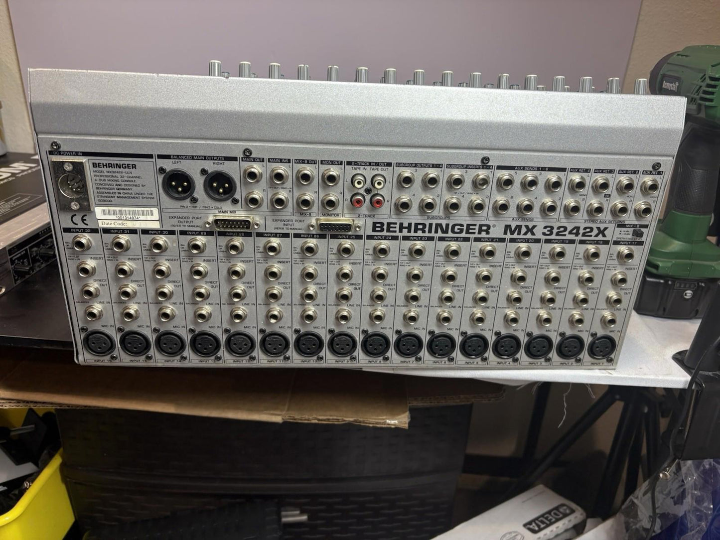Behringer Eurorack MX 3242X Working Mixing Console Power Supply Crossover