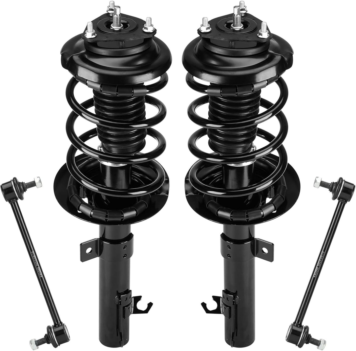 Front Struts Assembly & Sway Bar Links for 2006-2011 Ford Focus 2L, Shock Absorb