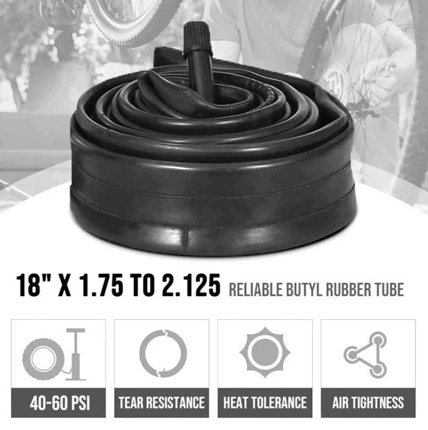 (2-Sets) 18"/20"/26" Bike Tire and Inner Tube, 18" x 1.95 Mountain/Off Road