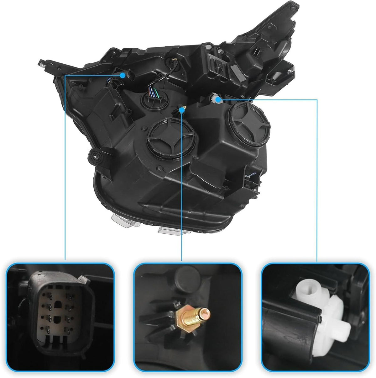 Huray Right Headlight Assembly Fit for Chevy Trailblazer GM2503520 Passenger Sid