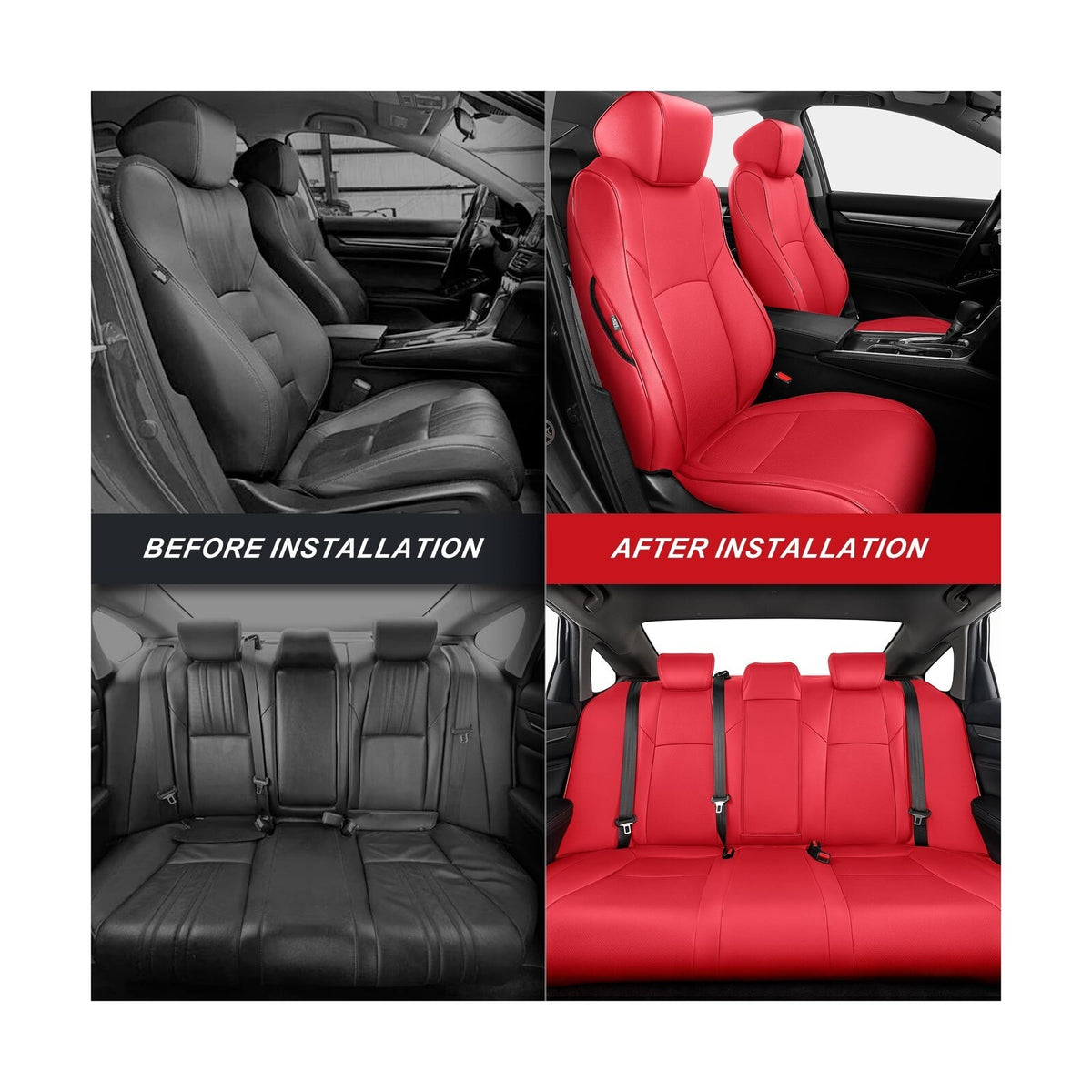 TTX LIGHTING Custom Fit Seat Covers for Honda Accord LX 2018-22