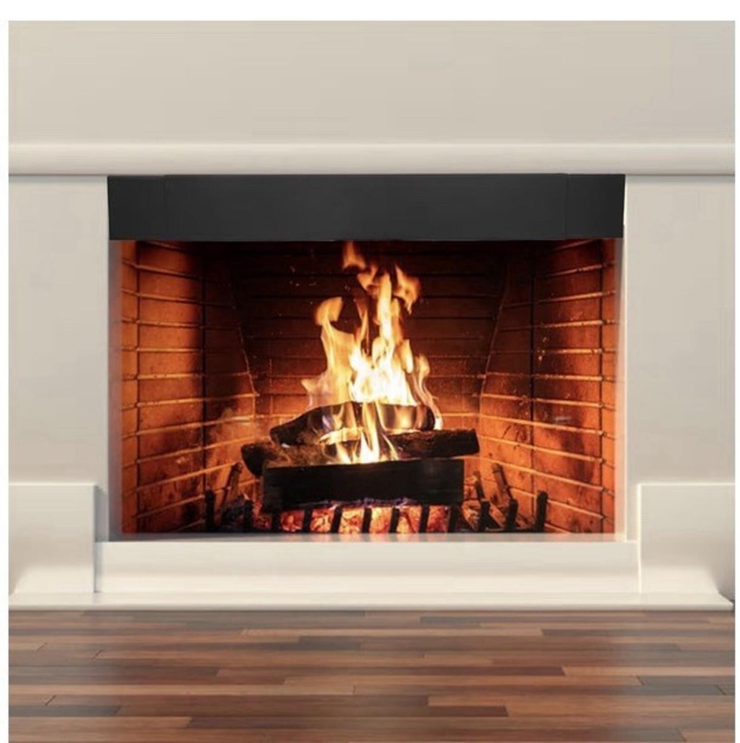 Smoke Guard for 28.5 to 48-Inch by 4-Inch Fireplaces, Black Powder-Coated Finish
