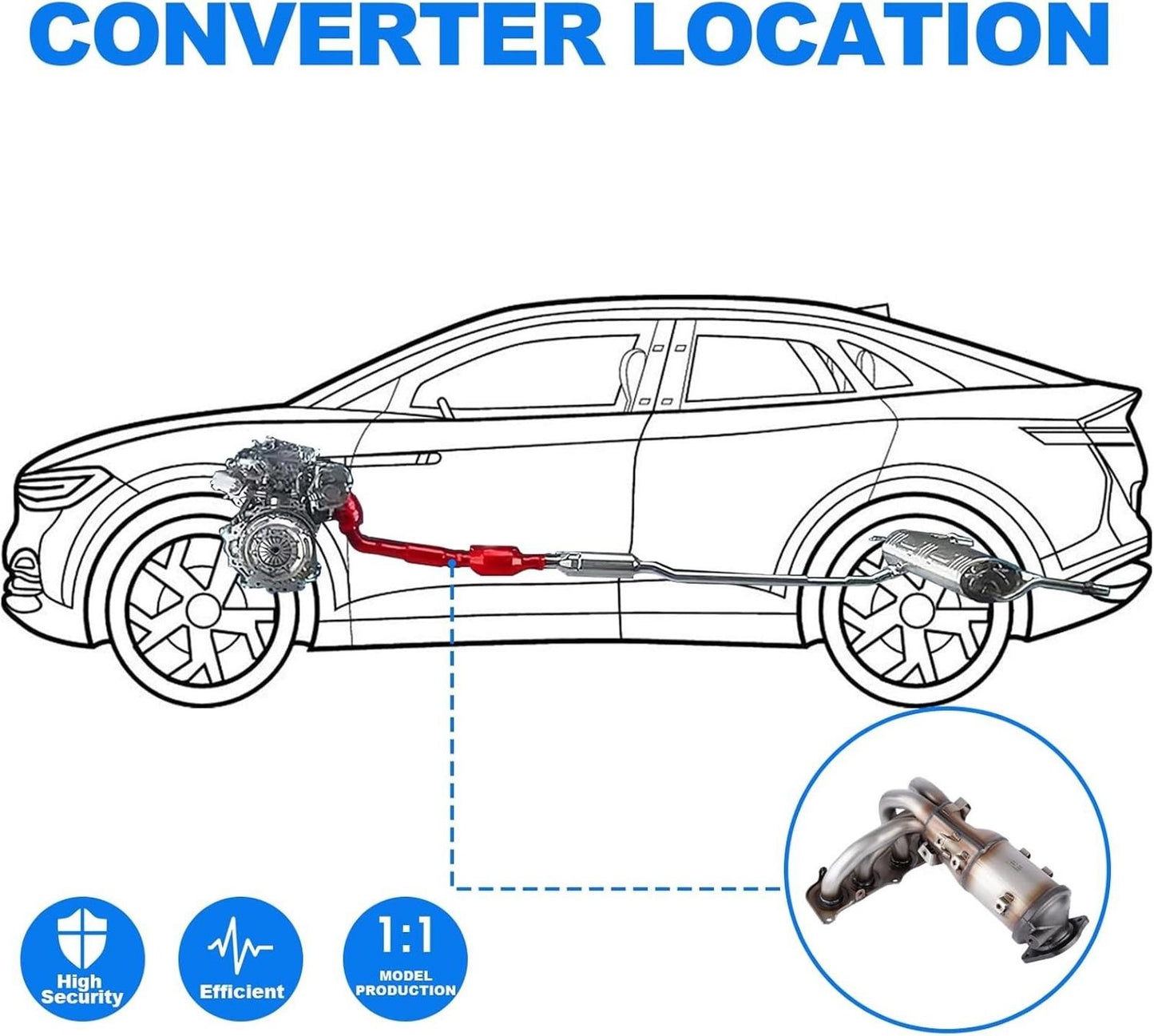 Front Catalytic Converter 16498 For 2007-2009 Toyota Camry 2006-2008 Solara 2.4L