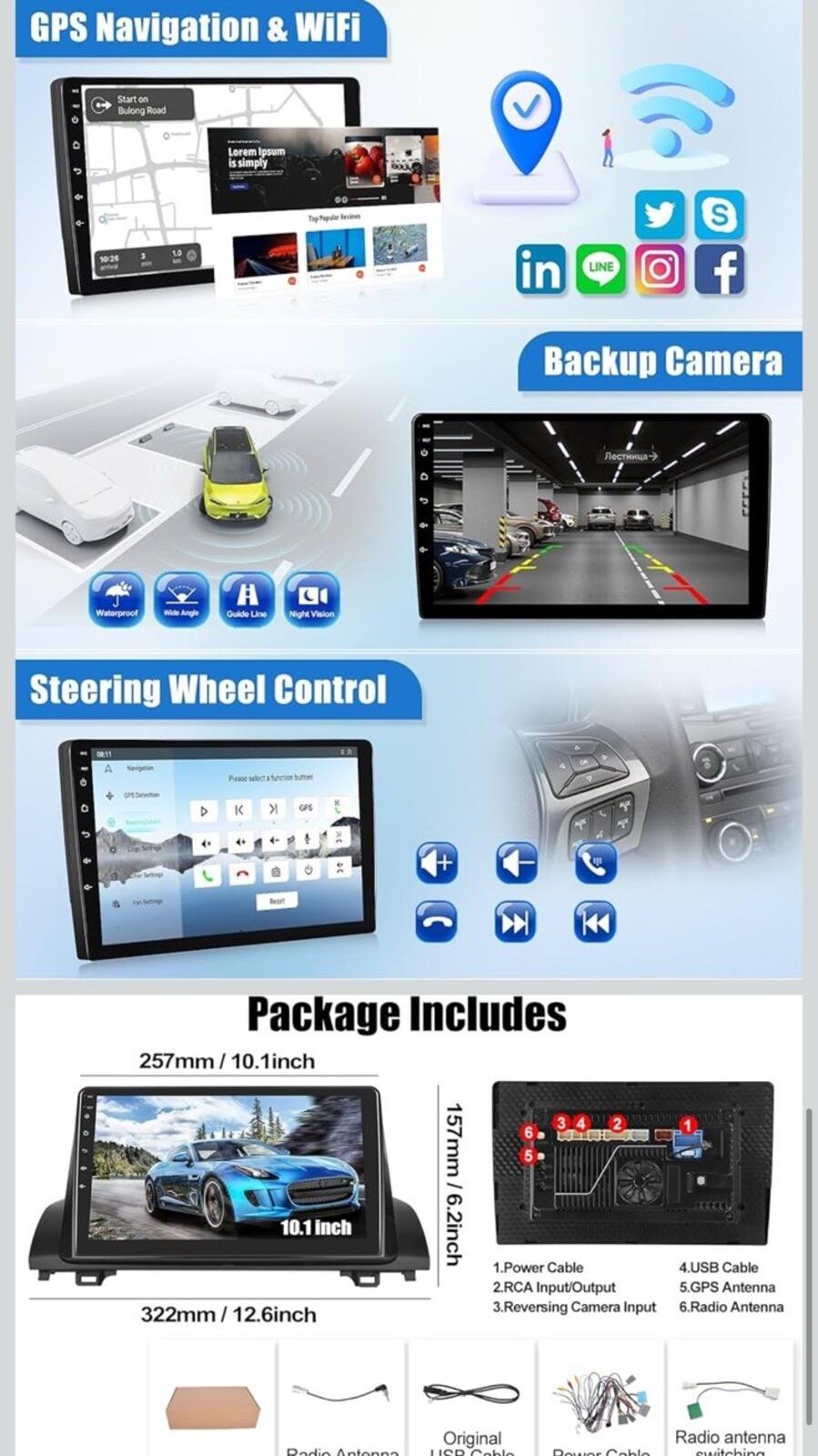 Car Radio for Honda Accord 10th Gen 2018-2022 Android 10'' Touchscreen 8 Core