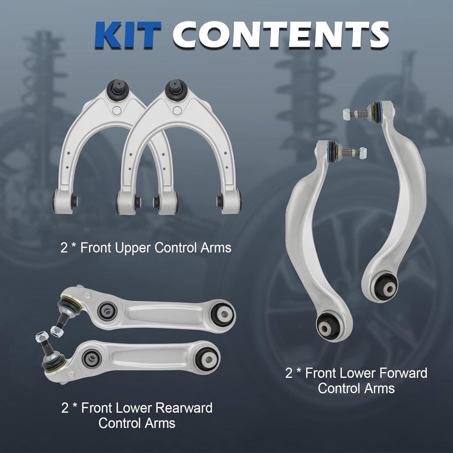 Control Arm Kit Compatible with BMW 5 6 Series F06 F10 F11 F12 F13 528i