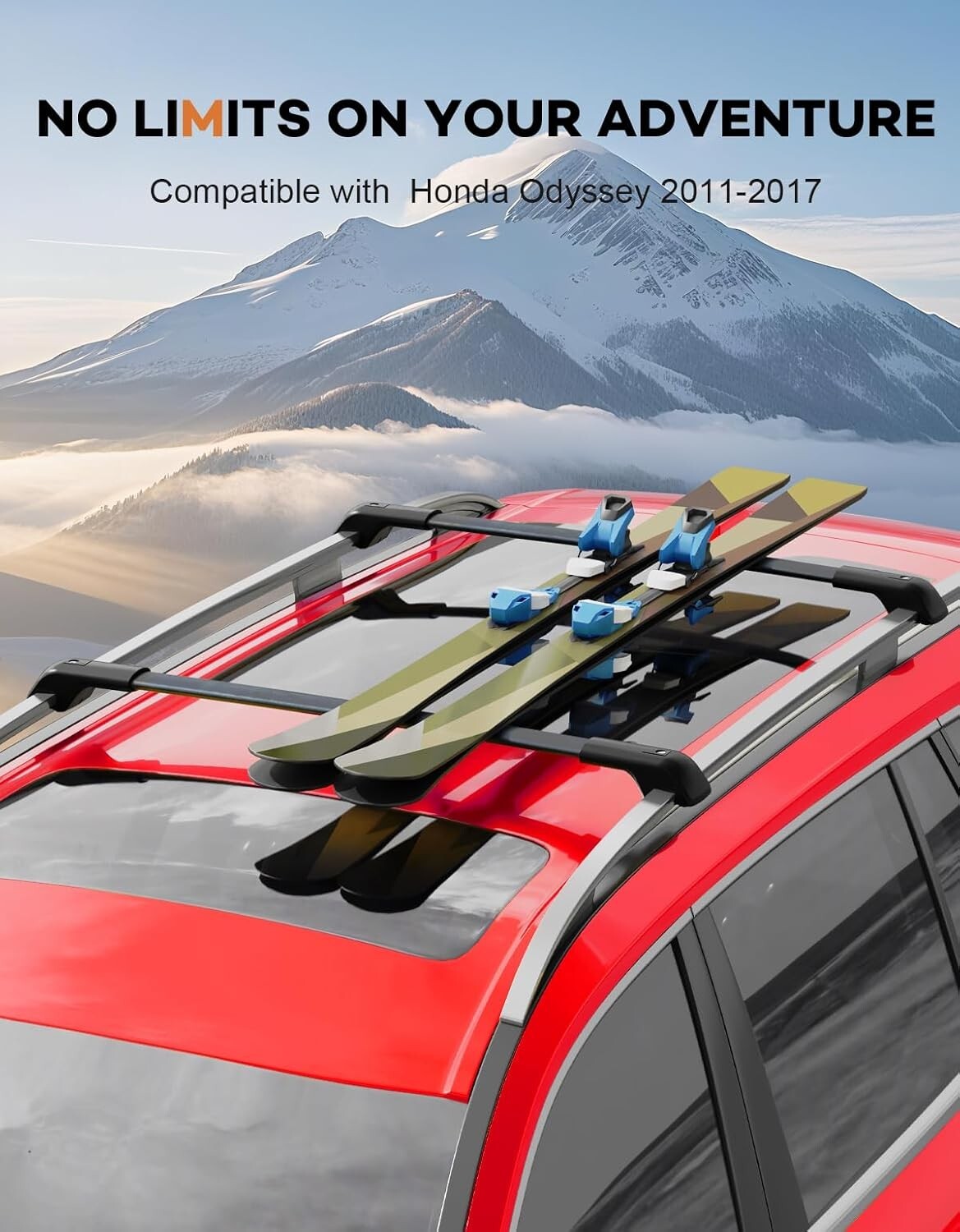 Heavy Duty Aluminum Lockable Roof Rack Cross Bars for Honda Odyssey 2011-2017