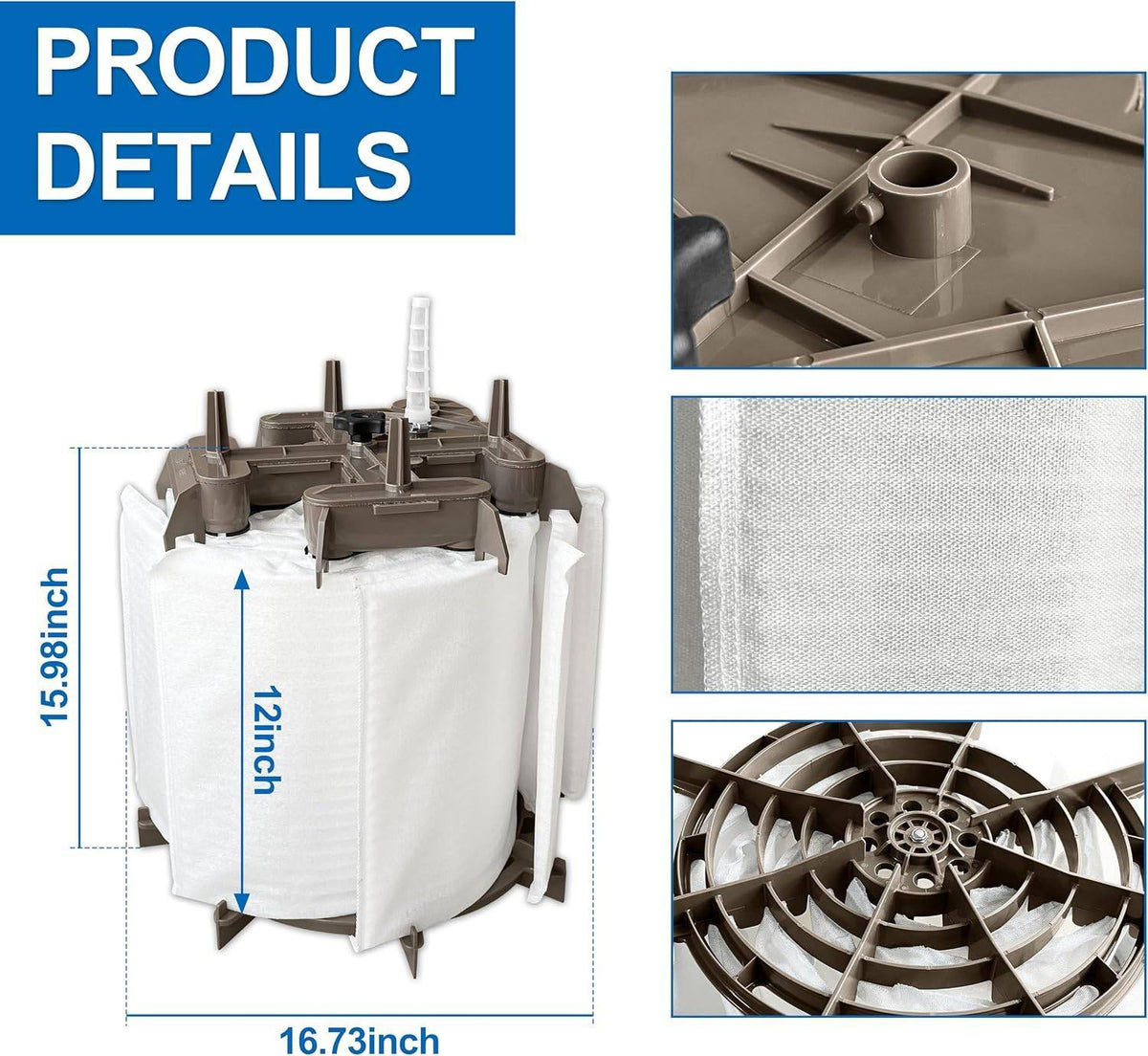 DEX2420DC Filter Element Cluster Assembly Compatible with Hayward 24 sq.ft. Pro-