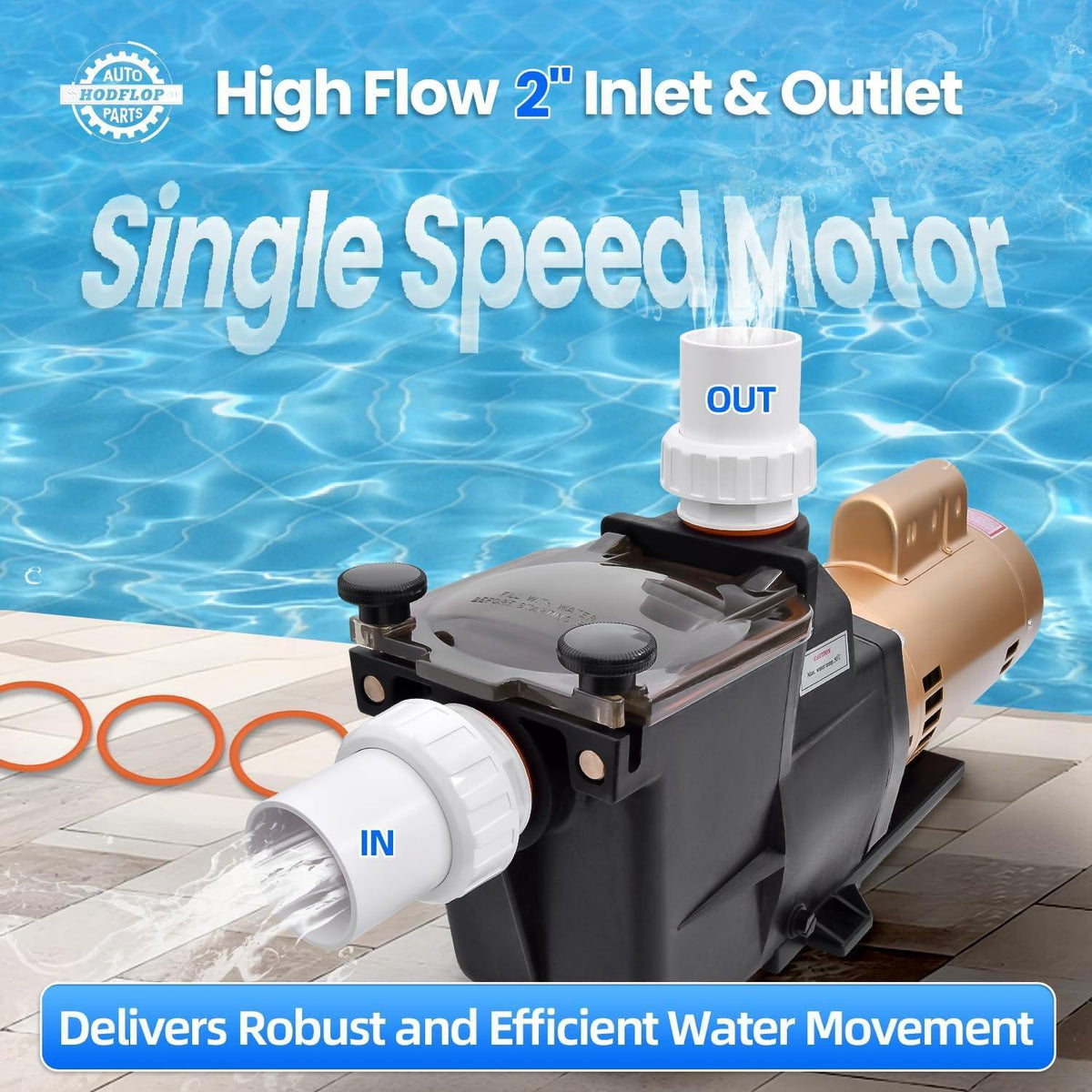 SP2610X15 SP2615X20 In-Ground Pool Pump 3HP 115/230V Single Speed 2" Inlet