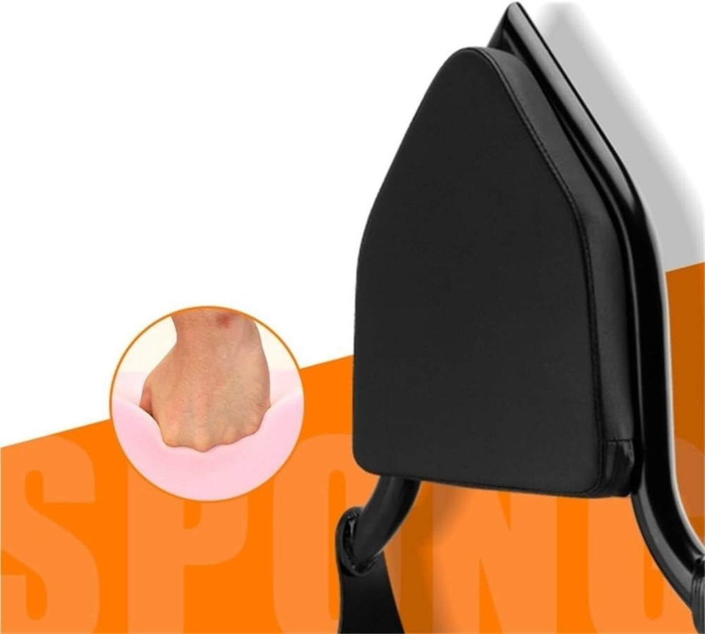 Road King 2009-25 14" Motorcycle Black Detachable Rear Passenger Seat Backrest