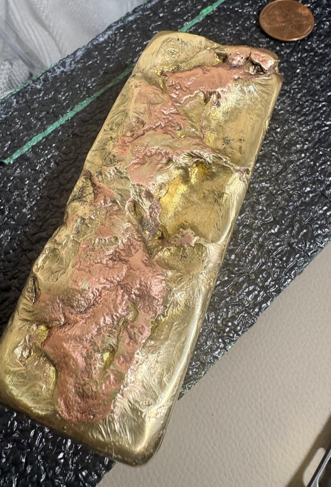 22.7 Ounces Of Nortic Gold Bar Beautiful Hand Poured Bar Fast Shipping 💰📈