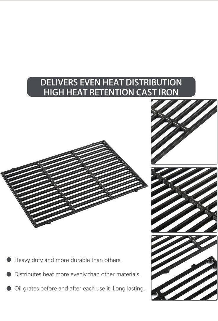 18.75" Cast Iron Cooking Grates 66097 66089 Replacement Parts for Weber Genesis