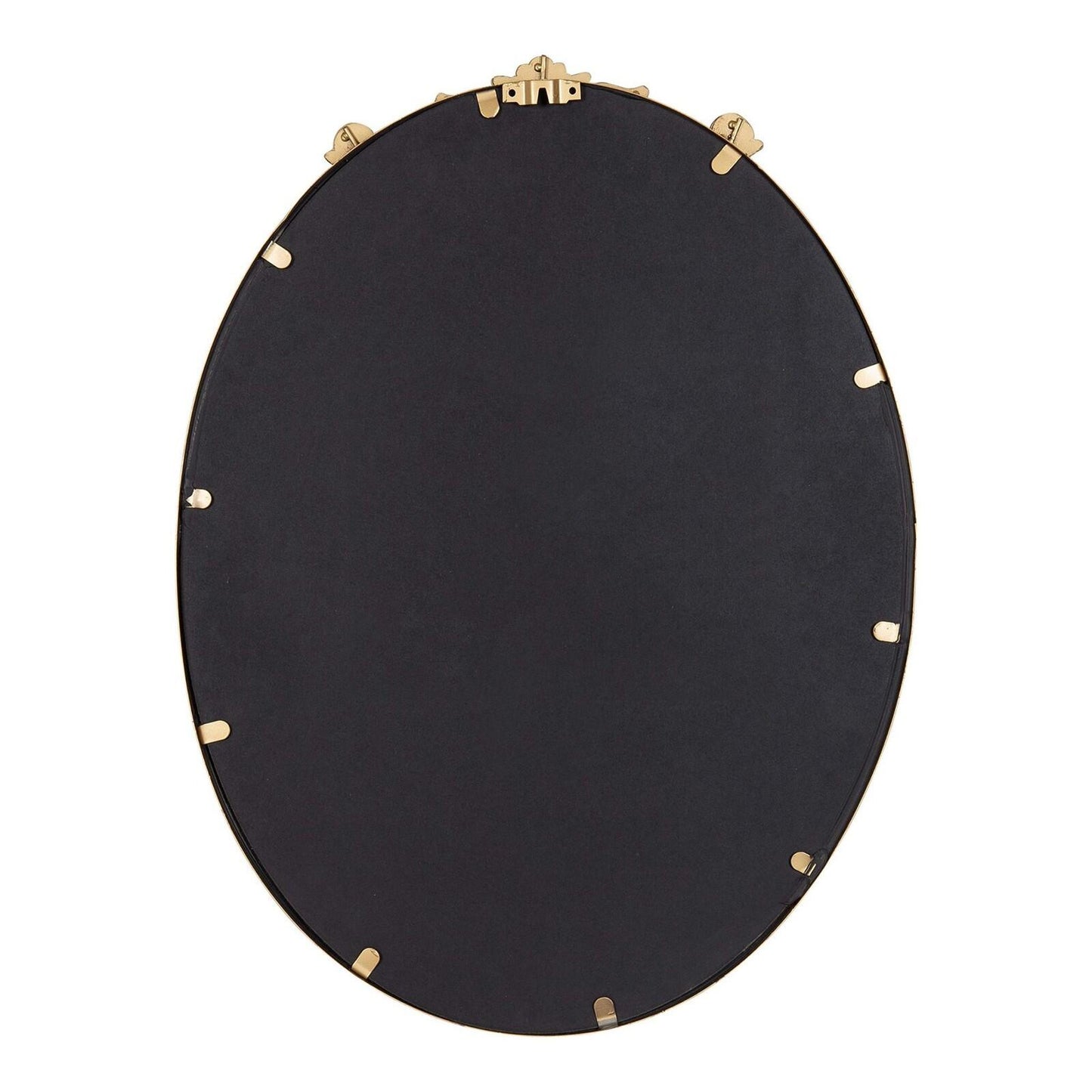 Kate and Laurel Arendahl Ornate Glam Oval Wall Mirror, 18 x 24, Antique Gold, Be