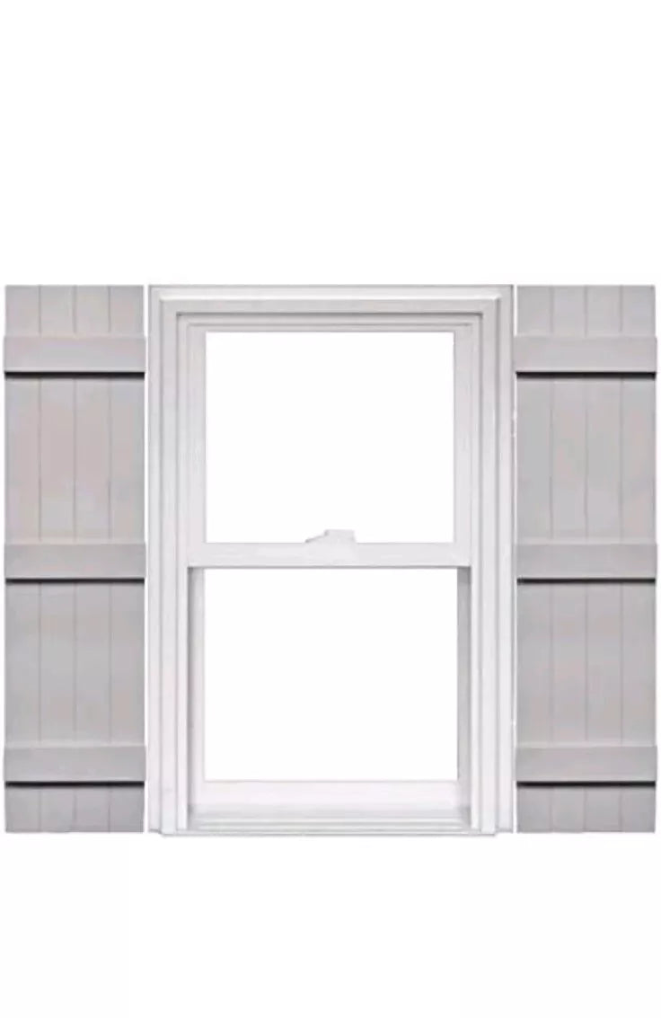 Mid America Board and Batten 14" 4 Board Joined Vinyl Standard Shutter (1 Pair)