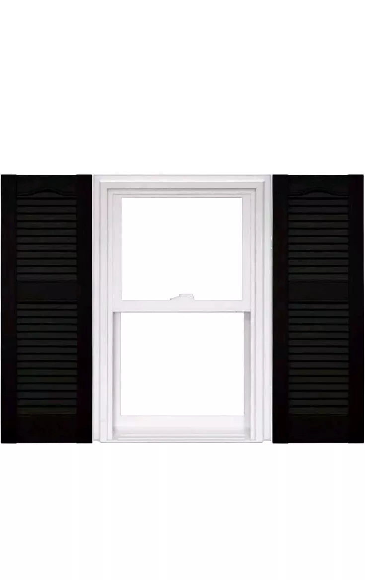 Mid America Open Louver Vinyl Shutters 14.5in. Wide (1 Pair) - 14.5 x 25 002 ...
