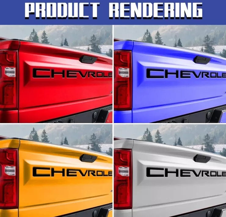 3D Tailgate Insert Letter Emblem for Chevrolet Silverado 1500 2500HD 2019-2023