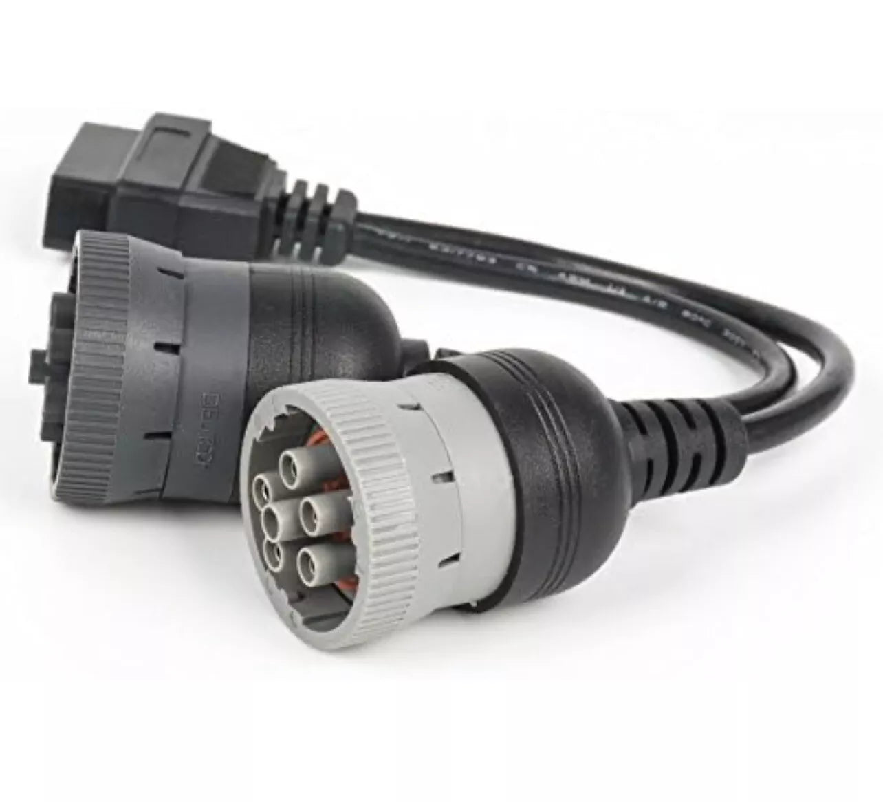 6 Pin J1708 + 9 Pin J1939 to 16 Pin OBD2 OBD-II Adapter Cable Heavy Duty Truck