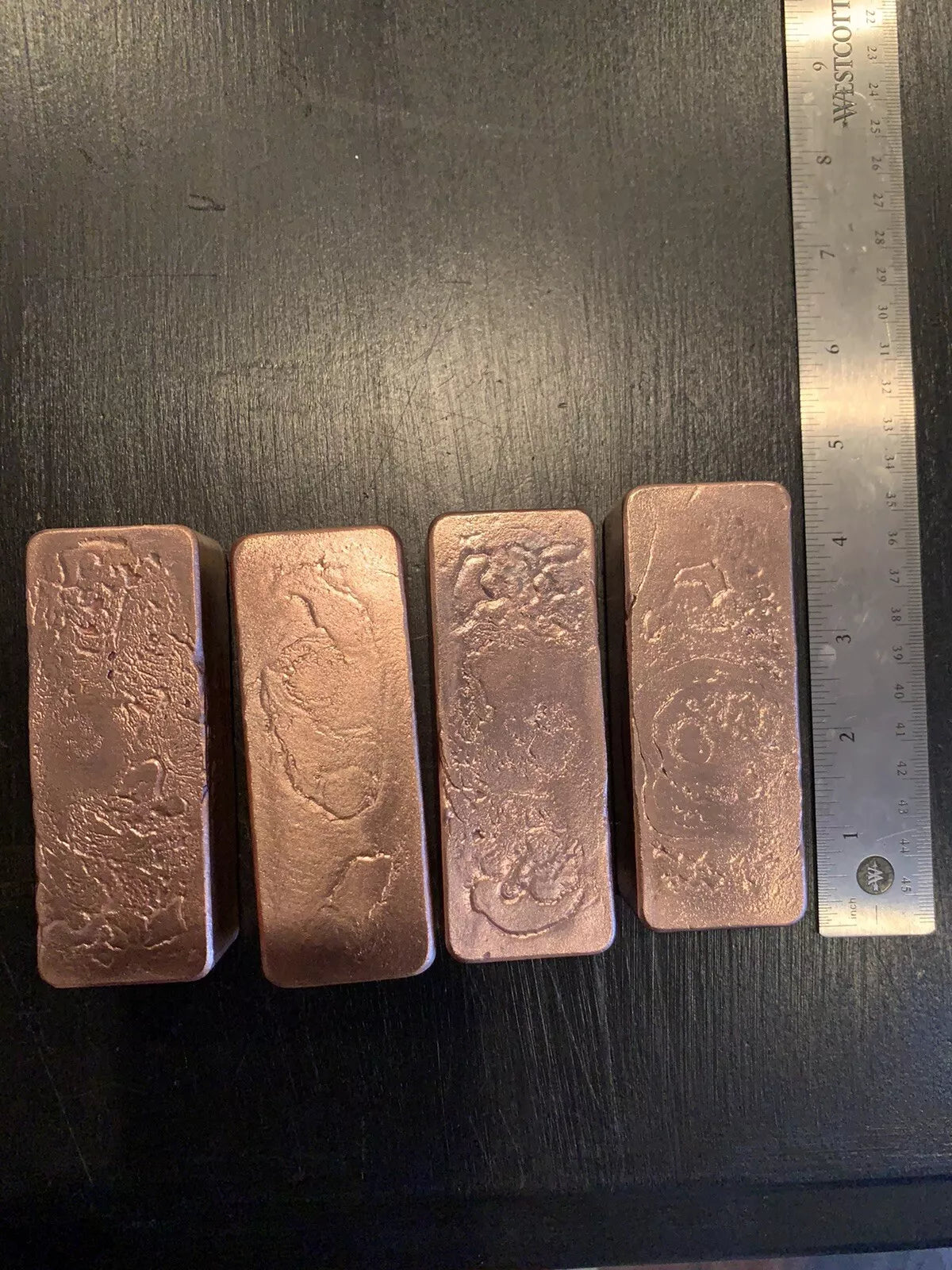 8+ Pounds .999 Copper 4 Thick Bullion Bars Hand Poured 💰💰 Fast Shipping📈📈