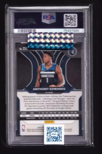 Anthony Edwards 2020-21 Panini Prizm Variation Fast Break Rookie Disco PSA 10 RC