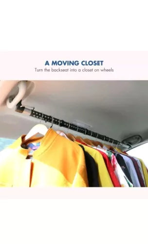 Car Clothes Rack, Hanger Bar, Expandable 3'- 6' Vehicle Rack Non Slip Multi use