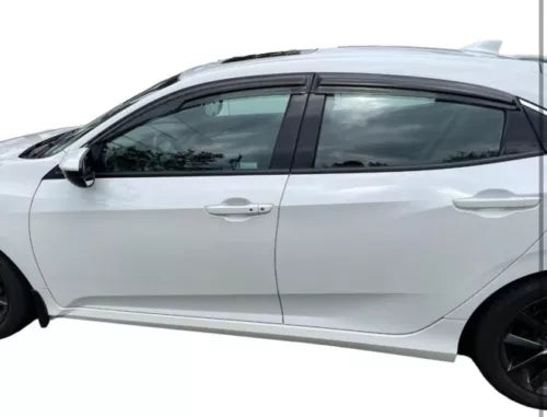 For 2017-2021 Honda Civic Hatchback JDM Mugen Style Window Visors Rain Guards