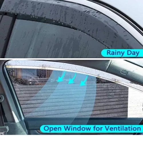 For 2017-2021 Honda Civic Hatchback JDM Mugen Style Window Visors Rain Guards