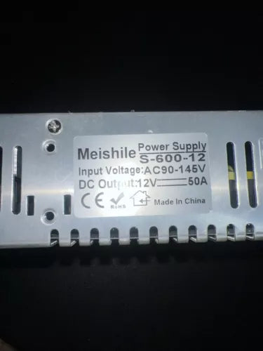 MEISHILE 12V 50A 600W DC Switching Power supply Adapter PSU AC to DC Industri...