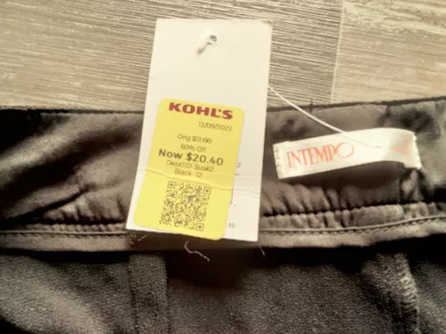 NWT Women’s Size 12 Intempo Black Cargo Jogger Pants Elastic Ankle Side Pockets