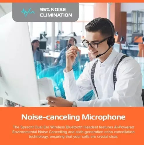 Spracht ZUM MAESTRO HS-2050 Blue Tooth Wireless Headset Noise Control Boom Mic
