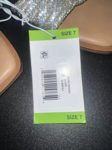 Steve Madden Women's Adore Rhinestone Knot Front Slide Sandal Size 7