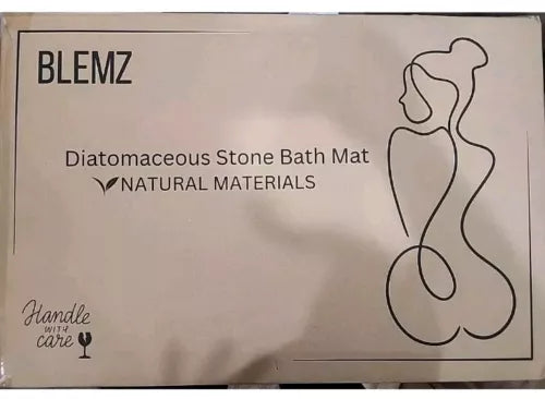 Stone Bath mat Diatomaceous Earth Bath Mat 23.6”x15.4” Quick Dry Easy Cleaning