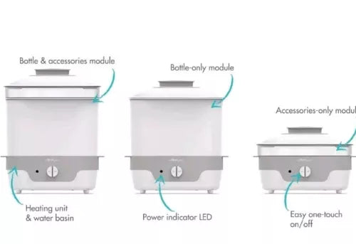 The First Years Modular Baby Bottle Sterilizer - Countertop Bottle Sterilizer -