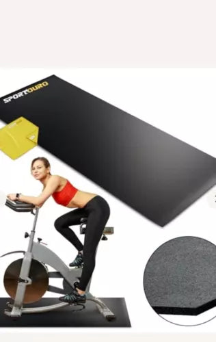 Recycled Rubber Bike Mat 30x72in for Peloton, Wahoo Kickr, CycleOps,