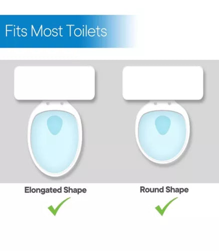 RMS Raised Toilet Seat - 5 Inch Elevated Riser with Adjustable Padded Arms