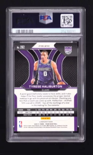 2020-21 Panini Prizm Tyrese Haliburton Fast Break Variation RC #262 PSA 10 GEM