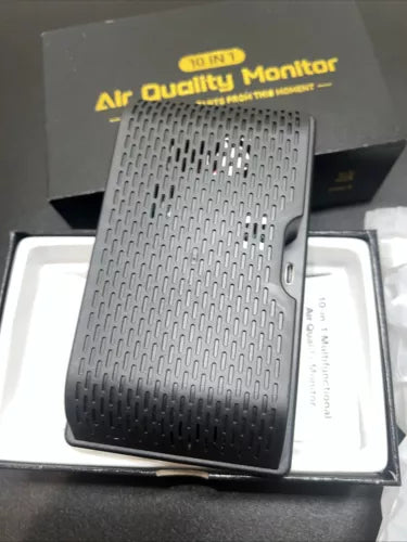 10 in 1 Indoor Air Quality Monitor with Portable Sensors for CO, PM2.5, CO2,Temp
