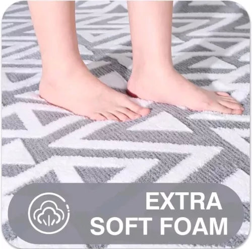 Ompaa Ultra Soft Shaggy Rugs Memory Foam Bedroom Carpet, Grey 7 x 10 Feet Lar...