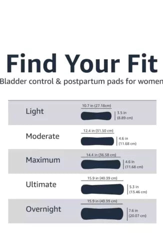 Incontinence, Bladder Control Pads for Women, Moderate Absorbency, 108 Pads