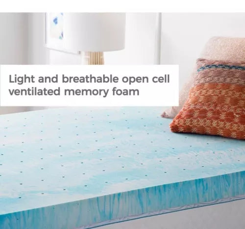 Linenspa 4 inch Soft Plush Swirl Gel Memory Foam Topper - Twin