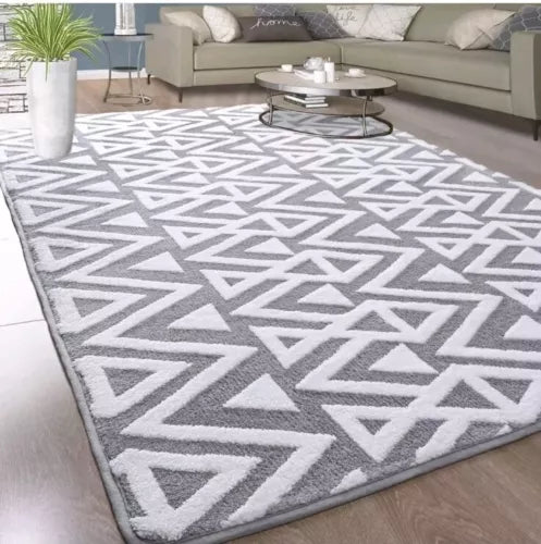 Ompaa Ultra Soft Shaggy Rugs Memory Foam Bedroom Carpet, Grey 7 x 10 Feet Lar...