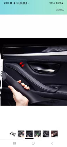 Inner Door Panel Handle Pull Trim Cover For 10-16 BMW 5 Series F10 F11 EOA Black