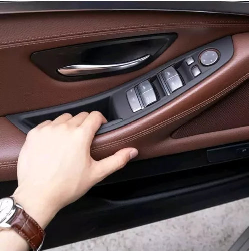 Inner Door Panel Handle Pull Trim Cover For 10-16 BMW 5 Series F10 F11 EOA Black