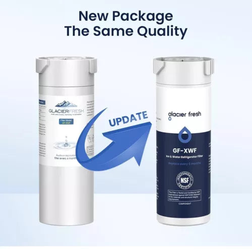 GLACIER FRESH XWF Replacement for GE XWF Refrigerator Water Filter Pack of 3