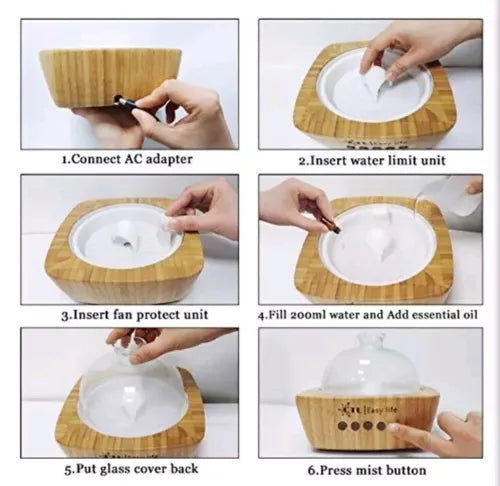 Glass Aromatherapy Essential Oil Diffuser with Bluetooth Speaker